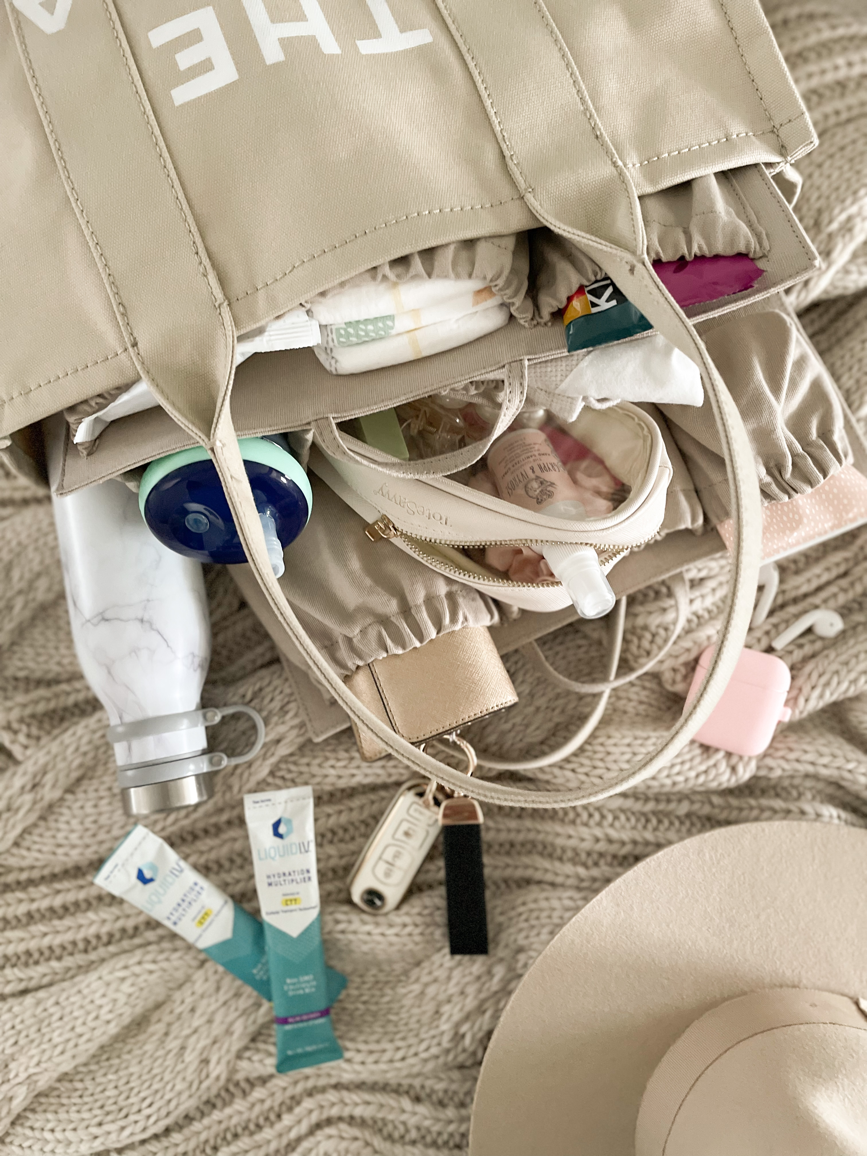 Purse Organization With Pouches - Organizing Moms