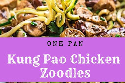 One Pan Kung Pao Chicken Zoodles {Zucchini Noodles}