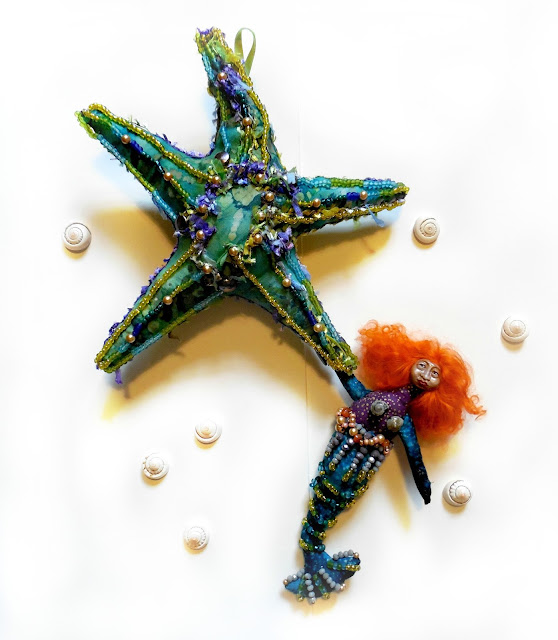 The Starfish and Mermaid - the Wisdom of Stella and Ginger Pearl Art Dolls