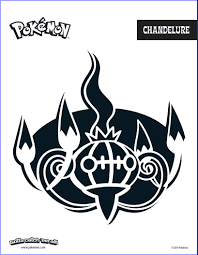 Chandelure pumpkin stencil