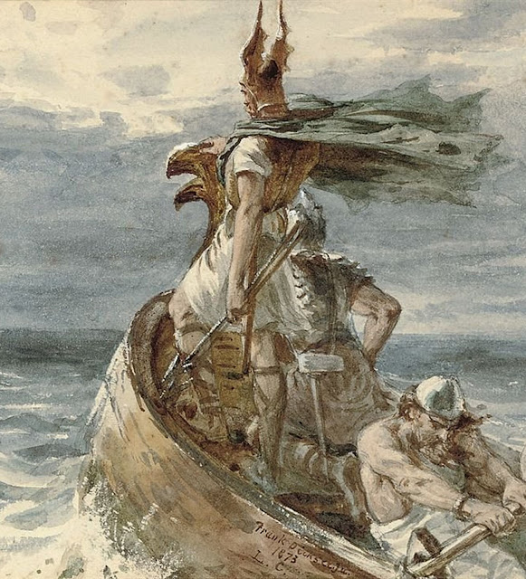 «Викинги направляются к земле» (1873 г.) Фрэнка Дикси.