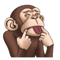 gambar lucu png monyet  untuk emoticon sosial media