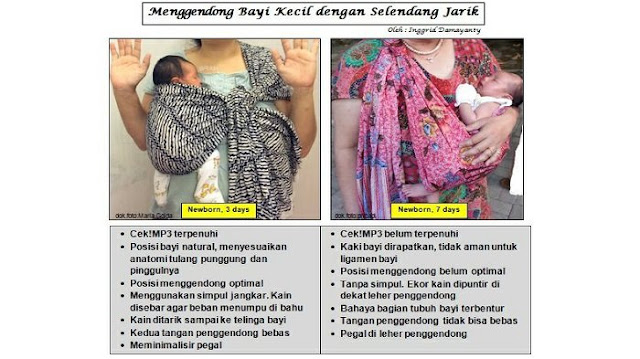 Banyak yang Salah Kaprah! Begini Cara Tepat Menggendong Bayi Sesuai Usianya dengan Selendang Jarik,Mama Muda Pahami Ya!!