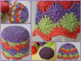 crochet baby hats, how to crochet, crochet patterns, catherine wheel, harlequin stitch, hats,