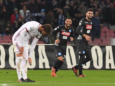 Napoli Taklukan Milan dengan Skor 2-1