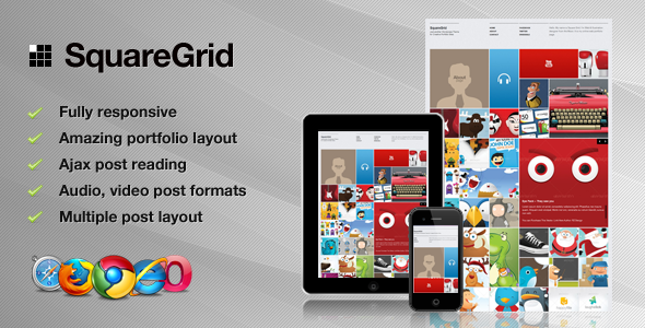 SquareGrid - Fully Responsive Theme For Portfolio - Portfolio Creative