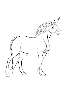 desenho para colorir e imprimir Unicornio