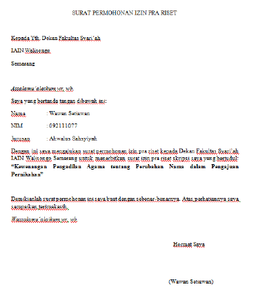 Contoh Surat Lengkap  Share The Knownledge