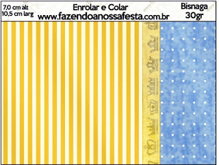 Etiquetas de Corona Dorada en Azul y Amarillo para imprimir gratis.