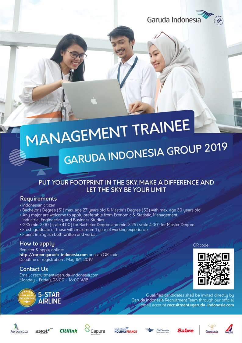 Lowongan Kerja Garuda Indonesia Management Trainee 