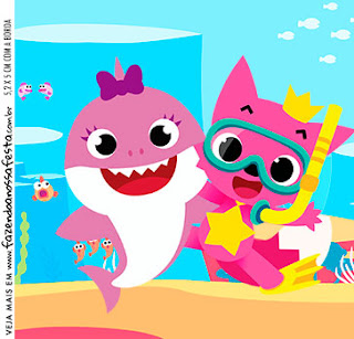 Baby Shark: Etiquetas para Candy Bar para Imprimir Gratis. 