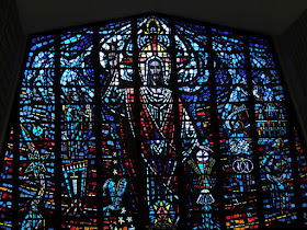 Stained glass window in St Thomas Aquinas 