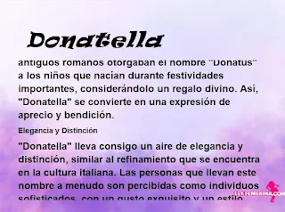 significado del nombre Donatella