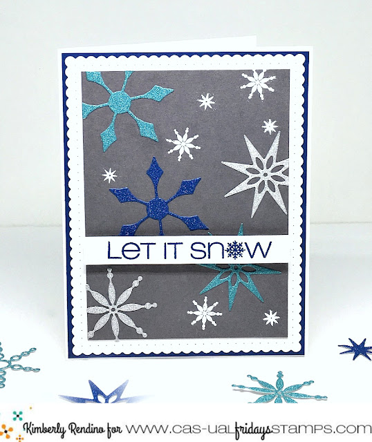 holiday card | handmade card | christmas | winter | snow | snowflakes | papercraft | embossing | die cutting | kimpletekreativity.blogspot.com | CAS-ual Fridays Stamps | Winnie & Walter