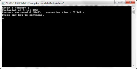 Calculate factorial of user entered number in c programming language.in c,cprogram