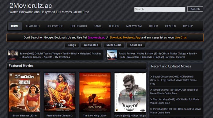 MovieRulz -  Download Telugu, Bollywood & Hollywood Movies Online