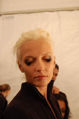 fashion week, New York Fashion Week, Mercedes-Benz Fashion Week, Chado Ralph Rucci, Chado Ralph Rucci Spring 2010, backstage beauty, MAC Cosmetics, Tom Pecheux, makeup artist, Bumble and bumble, hairstylist