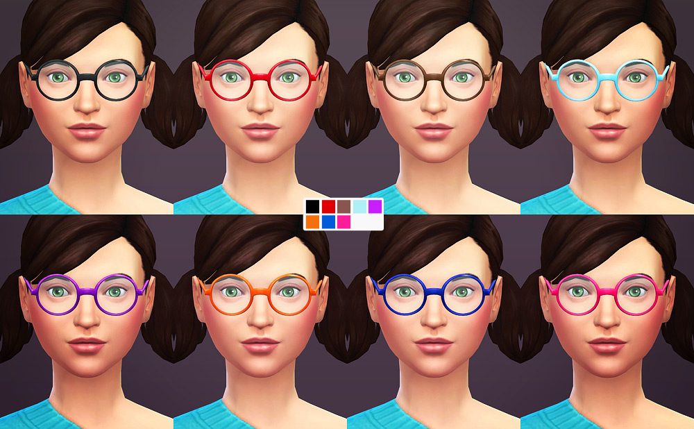 tumblr genders All Glasses for Child's Round  [TS4] Thic TAMO