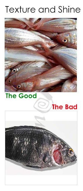 جلود الأسماك يجب أن تكون لامعة ومتماسكة ولا توجد عليها طبقة لزجة عند الشراء