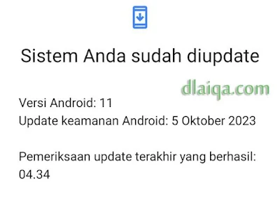 sistem sudah di-update