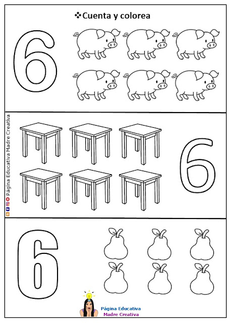 Matemáticas - Cuenta y Colorea