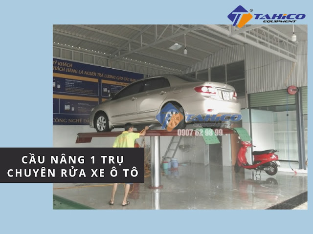 Cầu nâng 1 trụ chuyên rửa ô tô