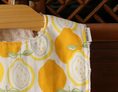 Lemon Reversible bib ($9.50)- mountainavenbaby.etsy.com