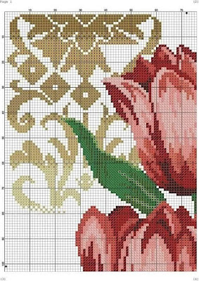 Free Cross Stitch Patterns/ Flowers 39/ Counted Cross Stitch Patterns