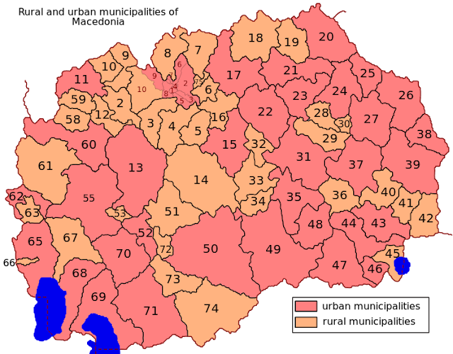 Pembagian wilayah administratif Republik Makedonia