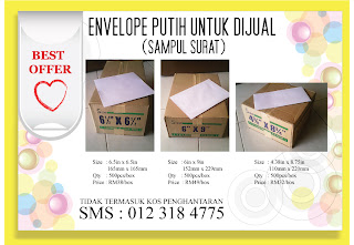 Blog Kad Kahwin: Sampul Surat Putih (white envelope) Murah