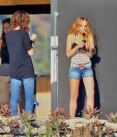 Lindsay Lohan Is Spread Wide Open And Smoking