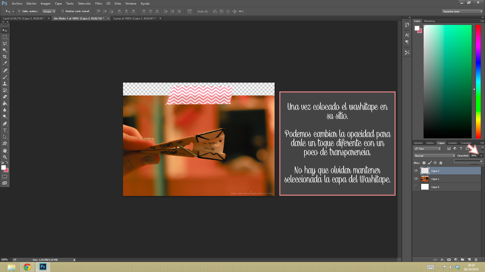 Tutorial poner washitape con photoshop