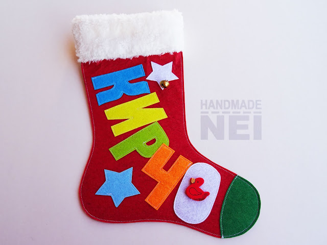 Handmade Nel: Коледен чорап с име "Кирчо"