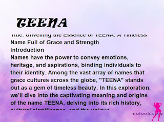 meaning of the name "TEENA"