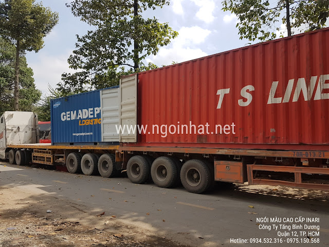 Xuất ngói trên container