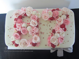 cake sugar paste flowers number