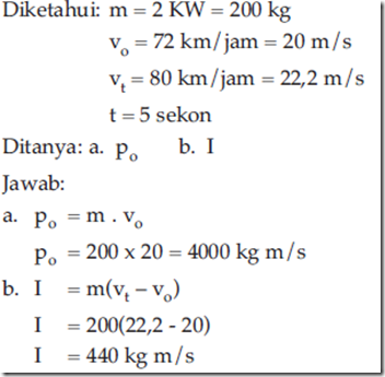 Contoh Soal Fisika Impuls Dan Momentum