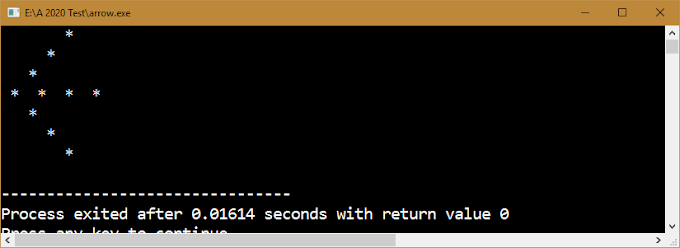 Program in C and C++ to print arrow pattern