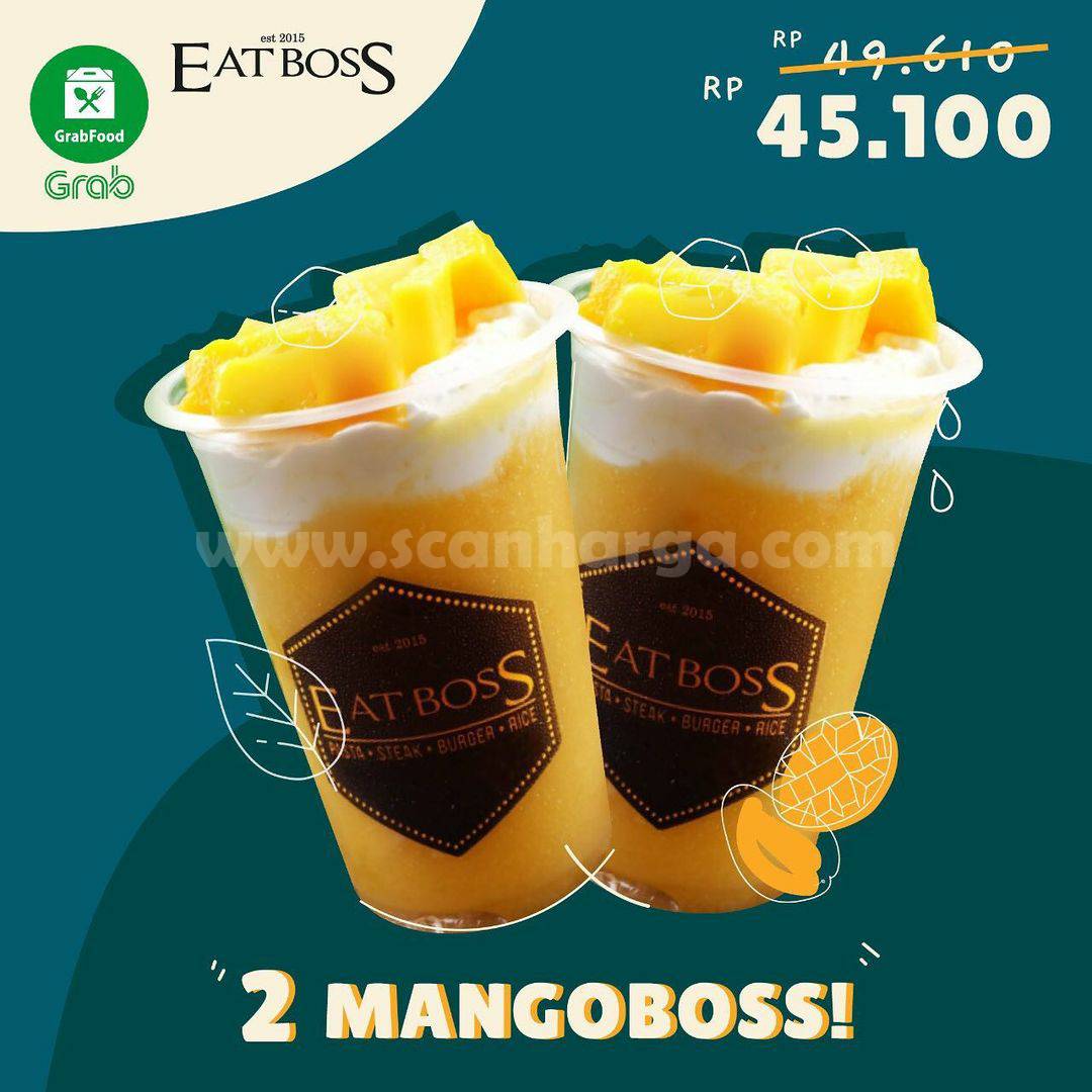 Promo EATBOSS Beli 2 Mangoboss cuma Rp 45.100 via GrabFood