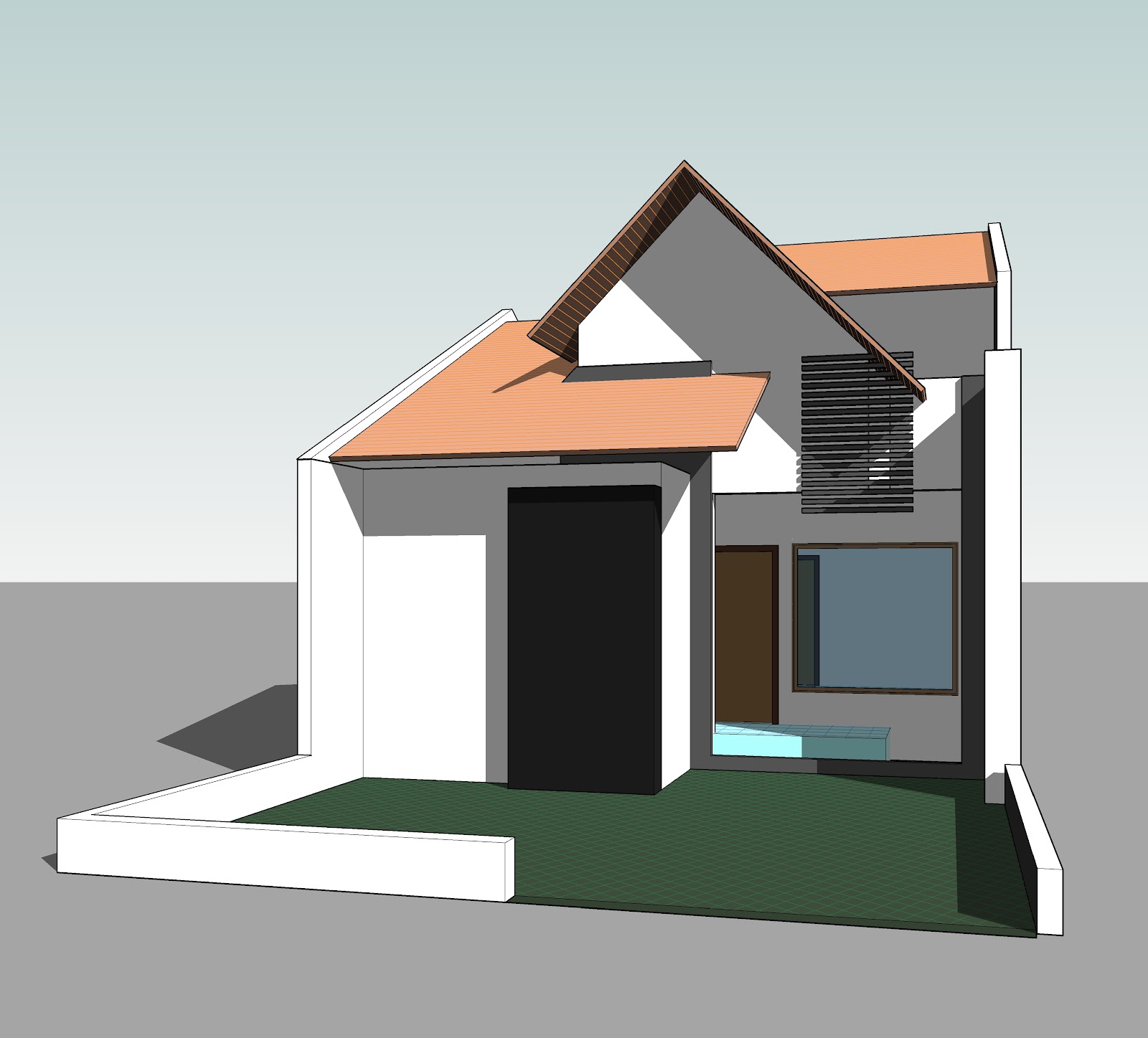 Gambar Tutorial Desain Rumah Autocad 2013 - House Q