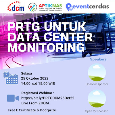 Ikuti Webinar PRTG untuk Data Center Monitoring - 25 Okt 2022