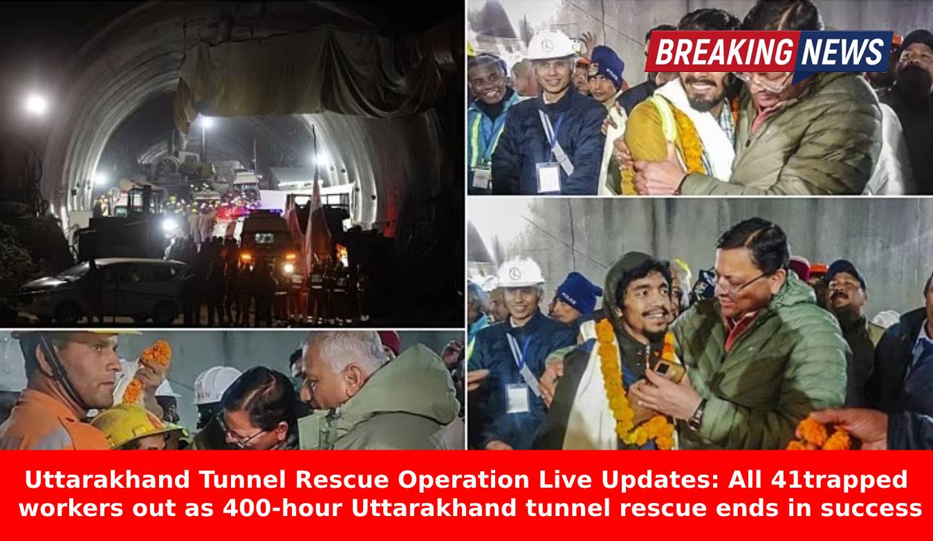 Uttarakhand Tunnel Rescue Operation Live Updates: All 41 trapped workers out as 400-hour Uttarakhand tunnel rescue ends in success