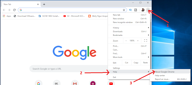 How to check google chrome version from Browser menu