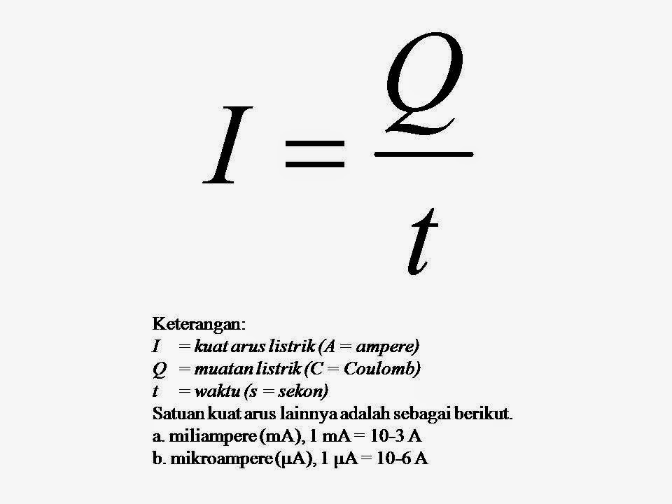 Rumus Arus Listrik Fisika