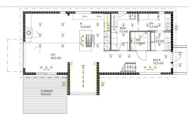 lighting plan, downstairs