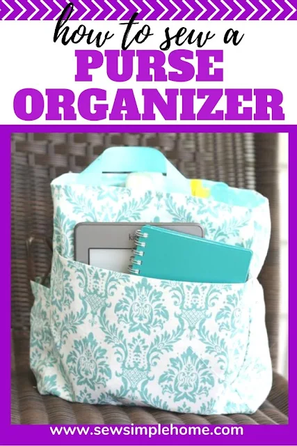 Keep your bag or purse organized with this diy purse organizer sewing tutorial and pattern.