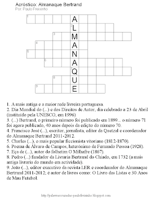 Acróstico: Almanaque Bertrand