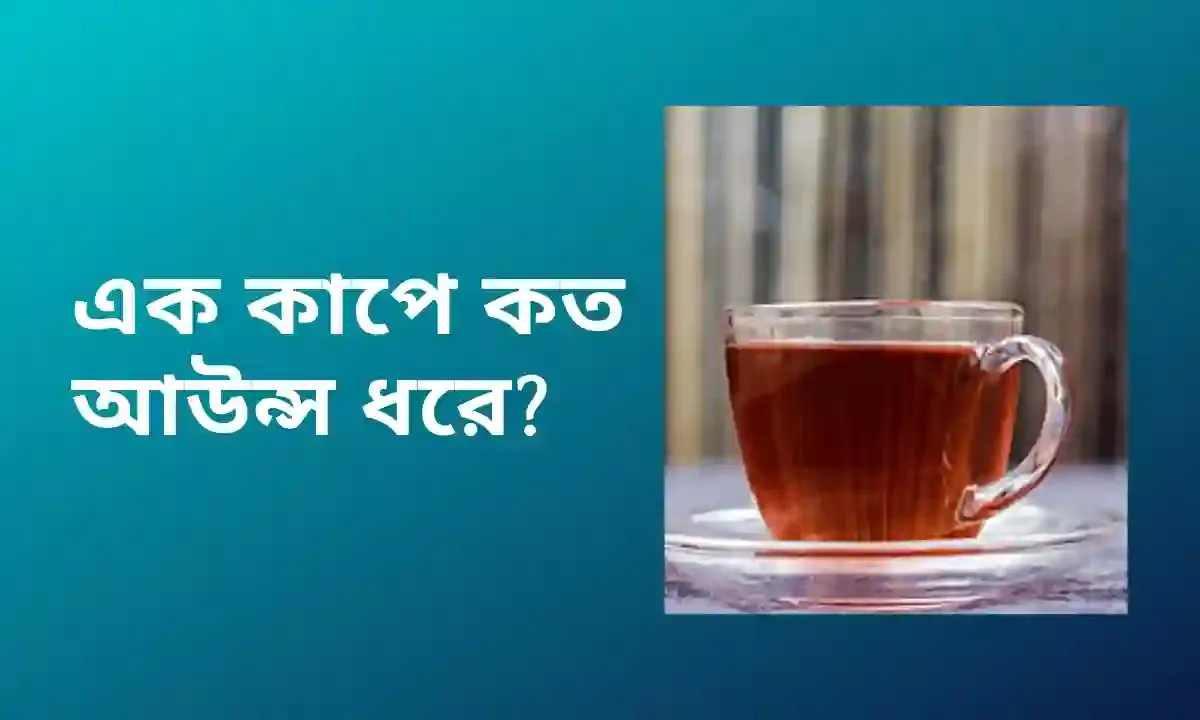 এক কাপে কত আউন্স ধরে?