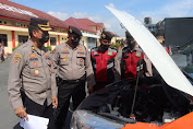 Polresta Deli Serdang Siapkan Kendaraan Dinas Untuk Pengamanan Pilkades