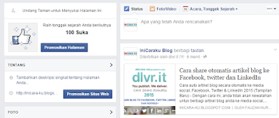 Cara Share otomatis blog to facebook oleh dlvr.it